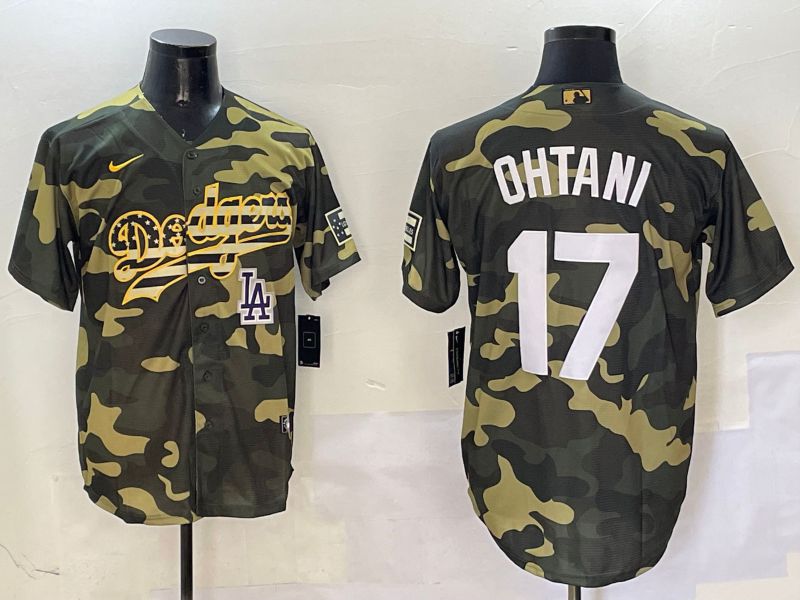 Men Los Angeles Dodgers 17 Ohtani Camo Joint Name 2025 Nike MLB Jersey style 12
